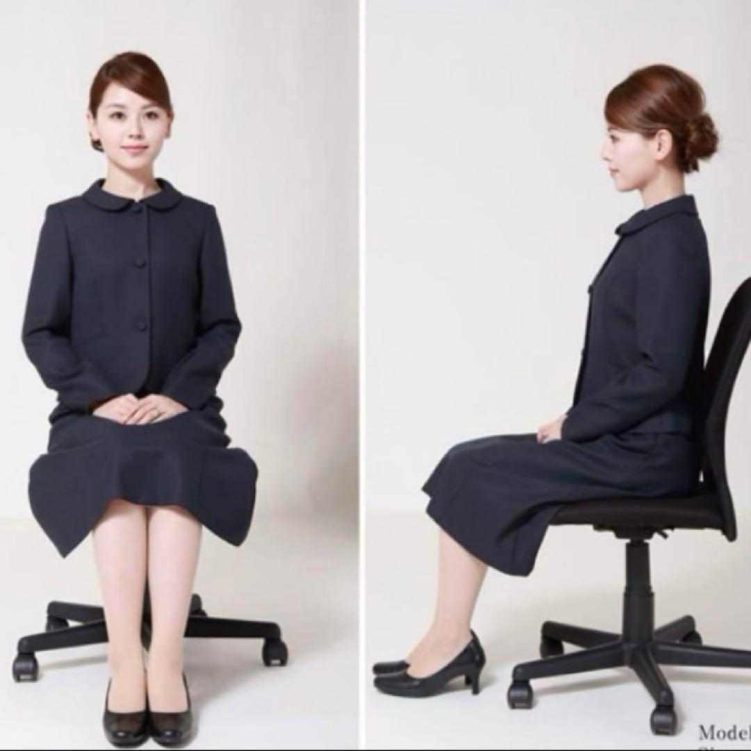 k様お取り置き お受験スーツ 3つボタンラウンドカラージャケット濃紺アンサンブル