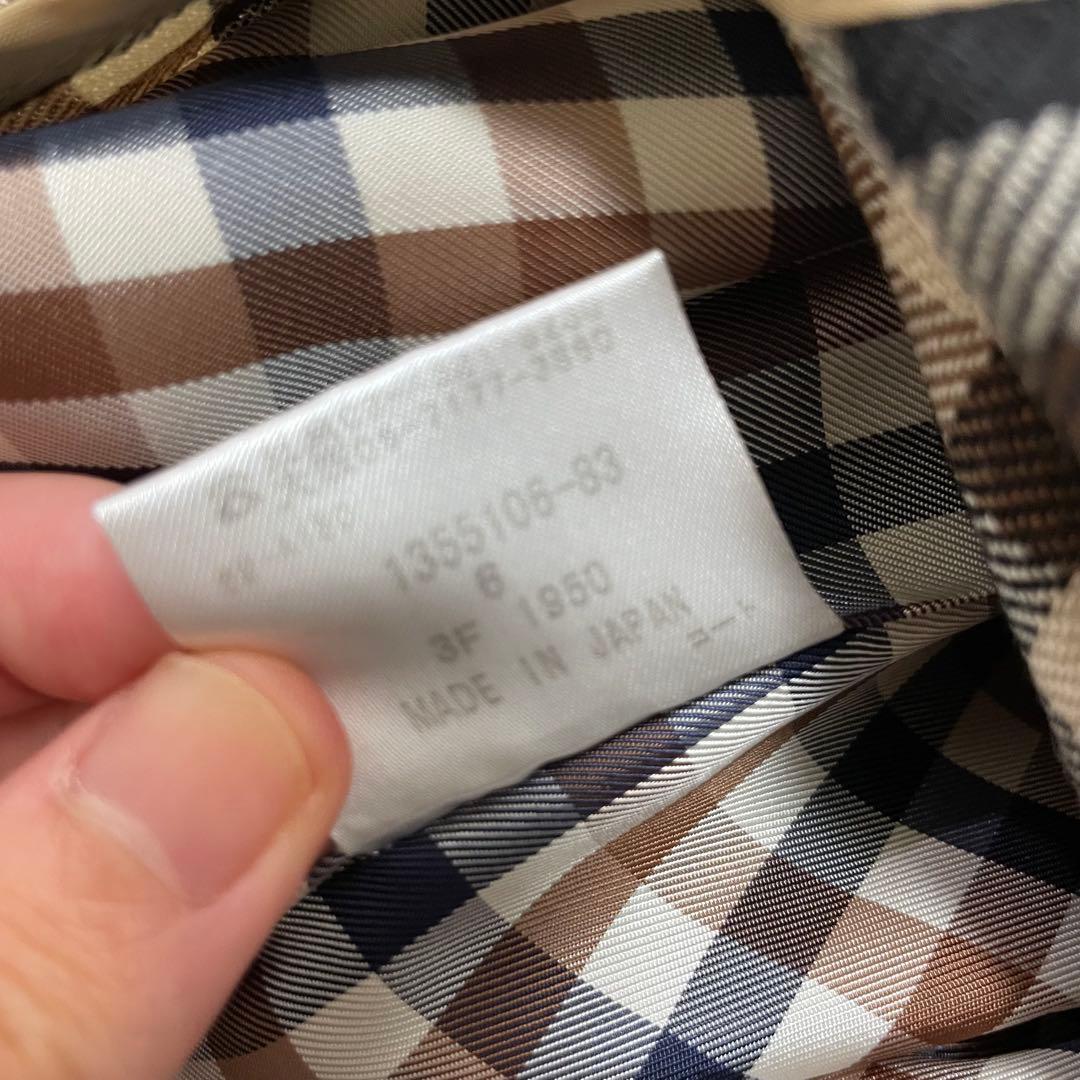 【極美品】アクアスキュータム クラブハウスチェック トレンチコート ライナー M