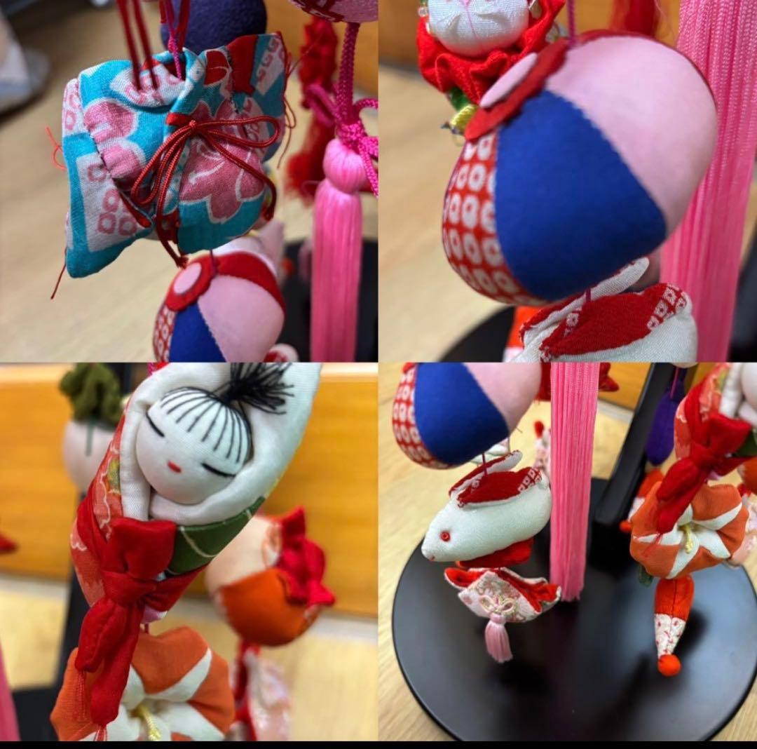 女の子の節句・お雛様つるし飾り・古布・正絹・ハンドメイド❗️