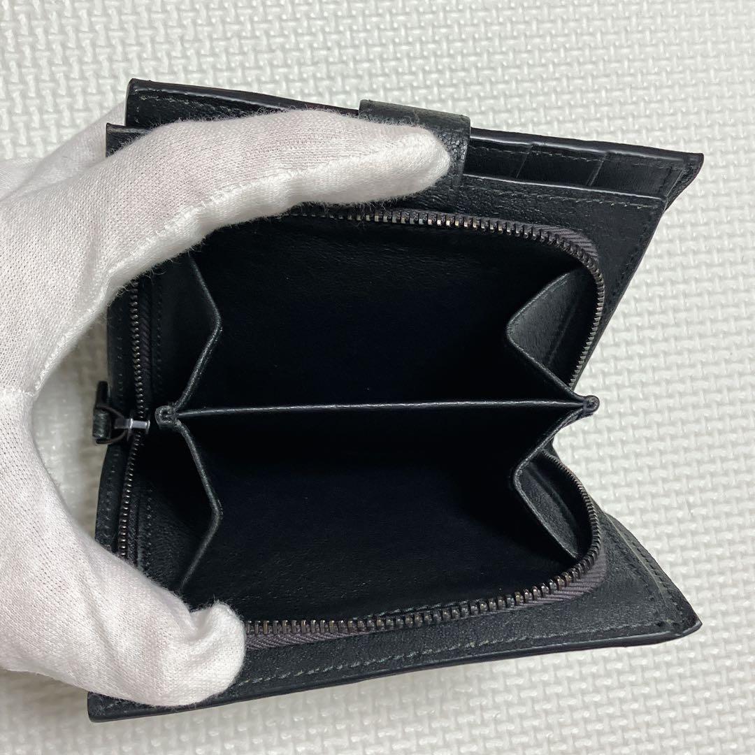 未使用　BOTTEGA VENETA レザー二つ折り財布　イントレチャート