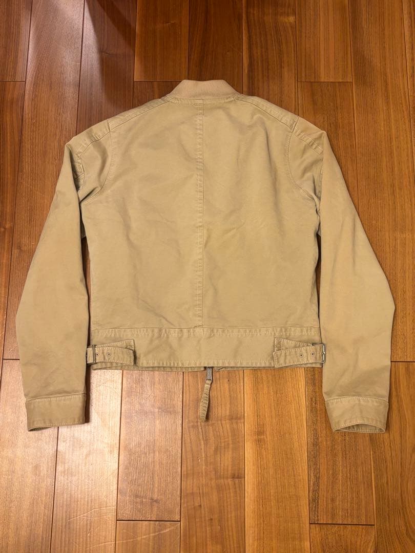 DSQUARED2ベージュ ダブルジップアップジャケット　短丈