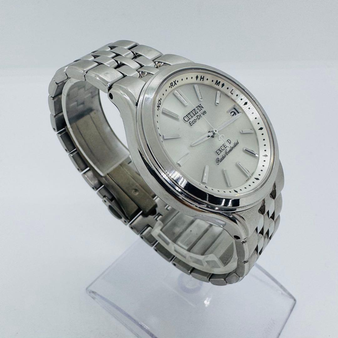 ✨CITIZEN✨シチズン✨デイト✨EXCEED✨エコドライブ✨シルバー✨腕時計