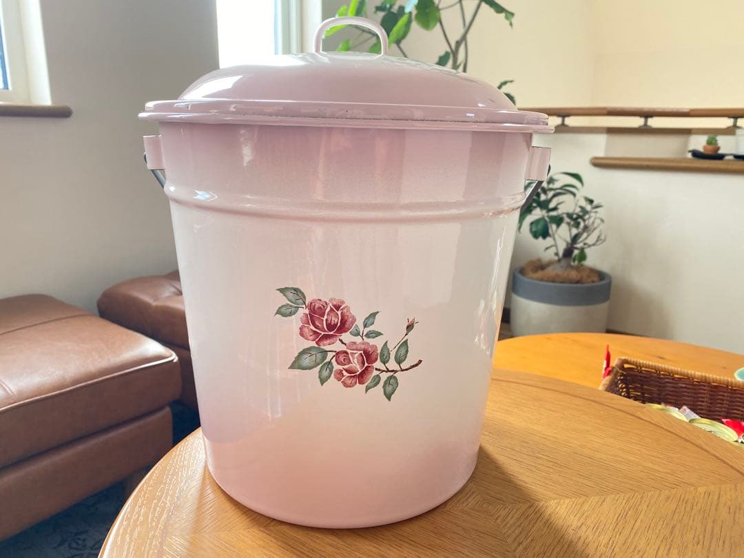 イマン　スカーレットローズ　ホーローバケツ