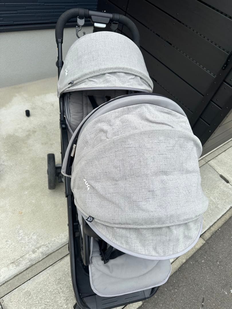 joie ジョイー エヴァライトデュオ 二人乗りベビーカー グレーフランネル