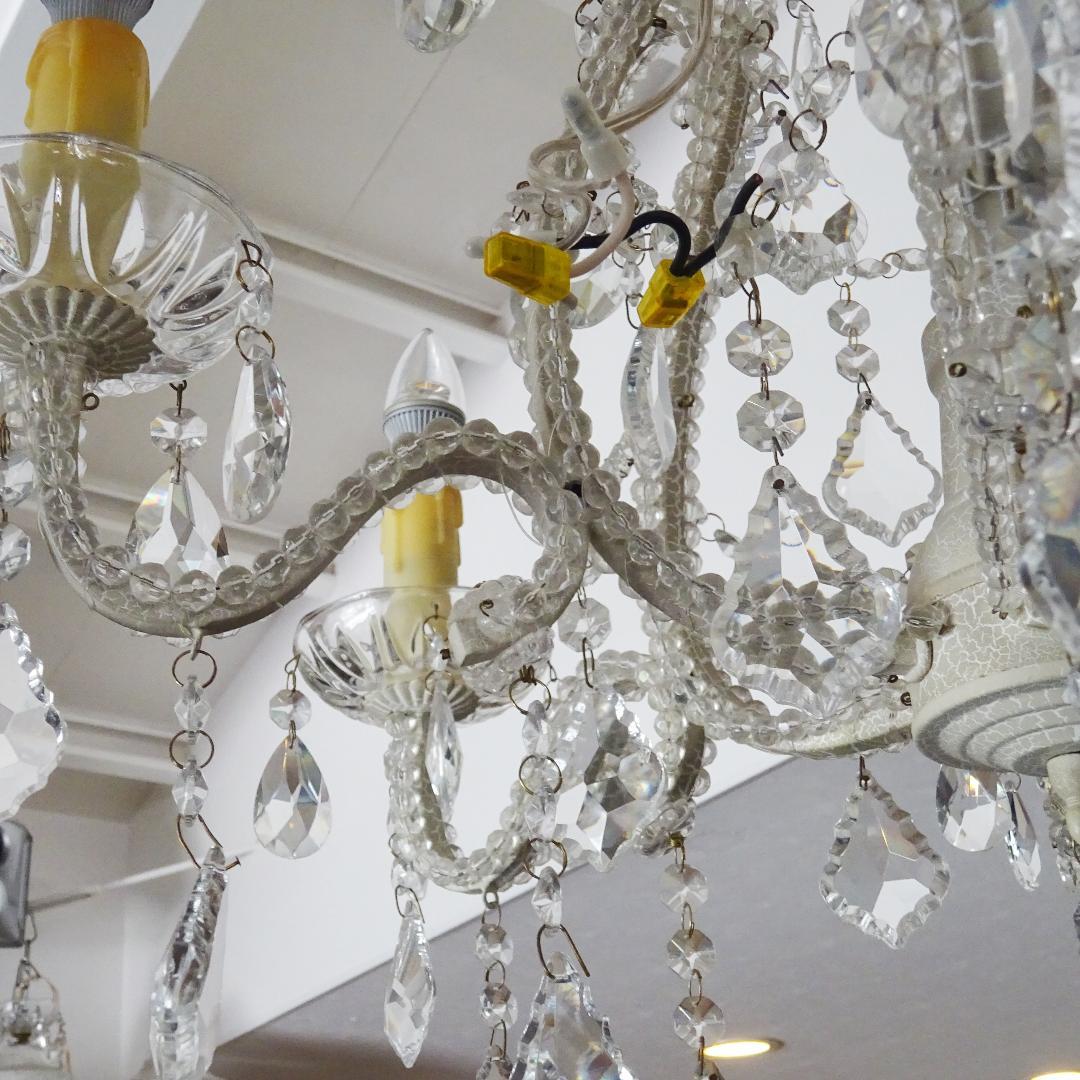 901r42 アンティーク調 アイアン シャンデリア6灯 LED ホワイト