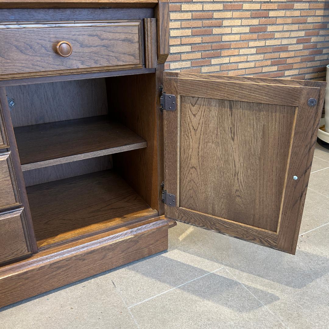 ♥ライティングビューロー　上棚付き　民芸家具　オーク