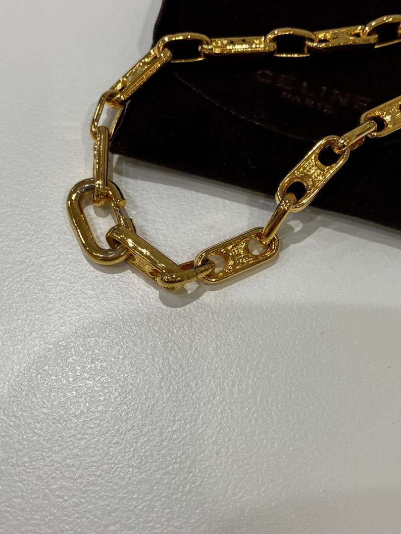 セリーヌ　トリオンフ ブレスレット ヴィンテージ アクセサリー　ゴールド