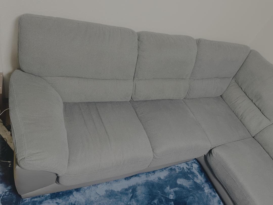 ニトリ　カウチコーナーソファ グレー(お引取可能)