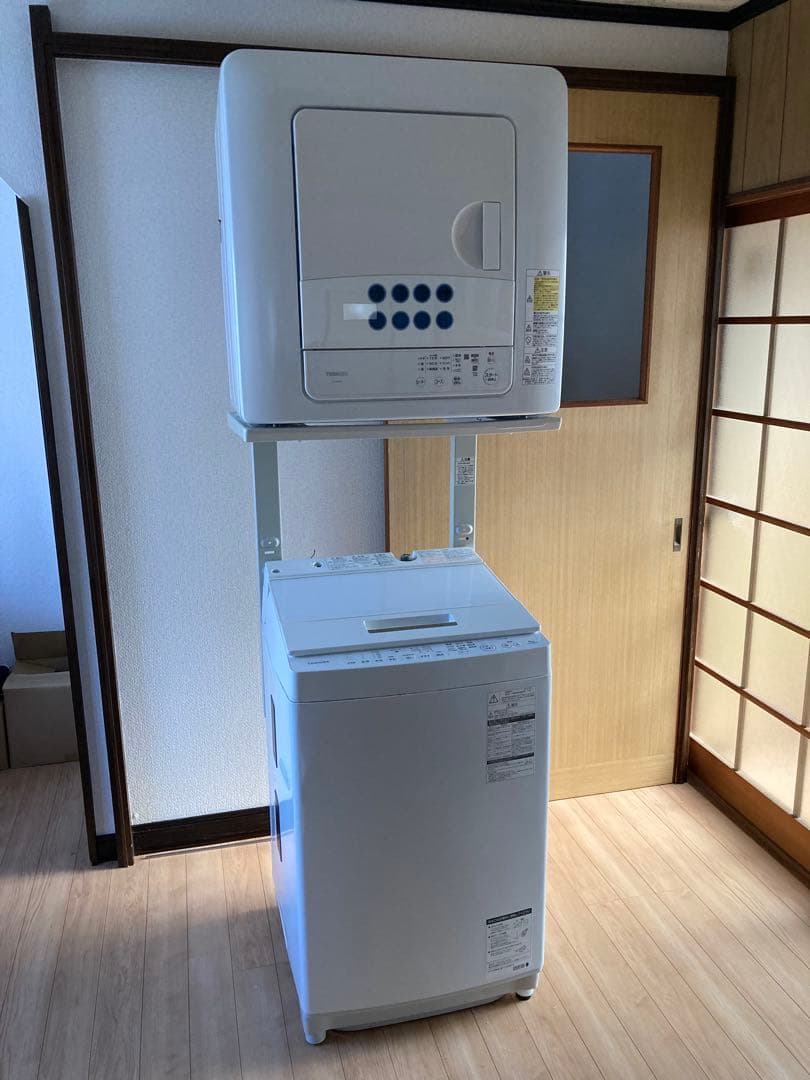 まっつん TOSHIBA 洗濯機・乾燥機セット！直付けスタンド付き♫
