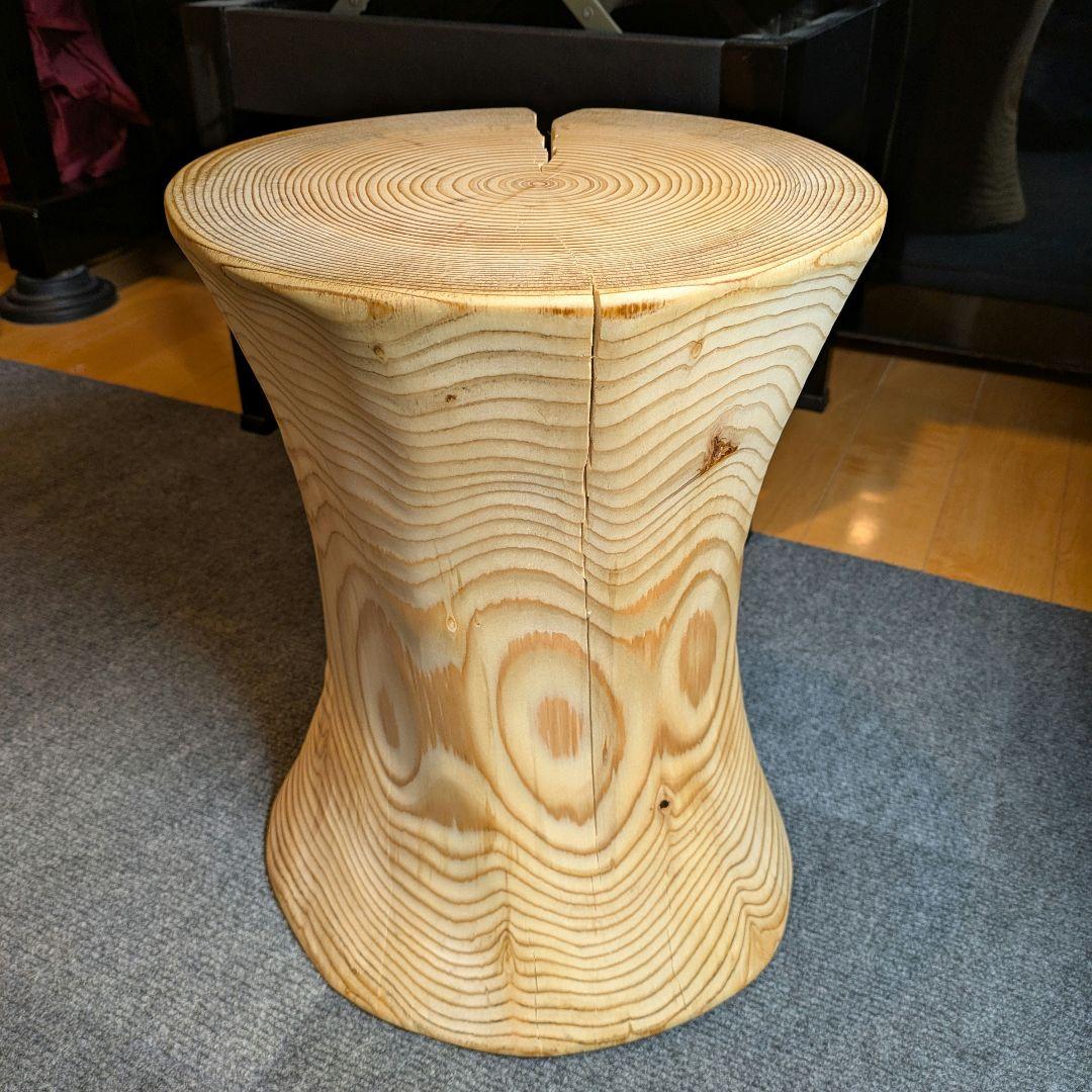 モミ　天然木　丸太　椅子　スツール　高さ約40㎝