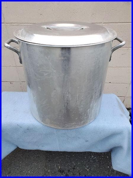 ♪アルミ製 業務用 大型寸胴鍋 蓋付き 幅50 高さ48ｃｍ♪