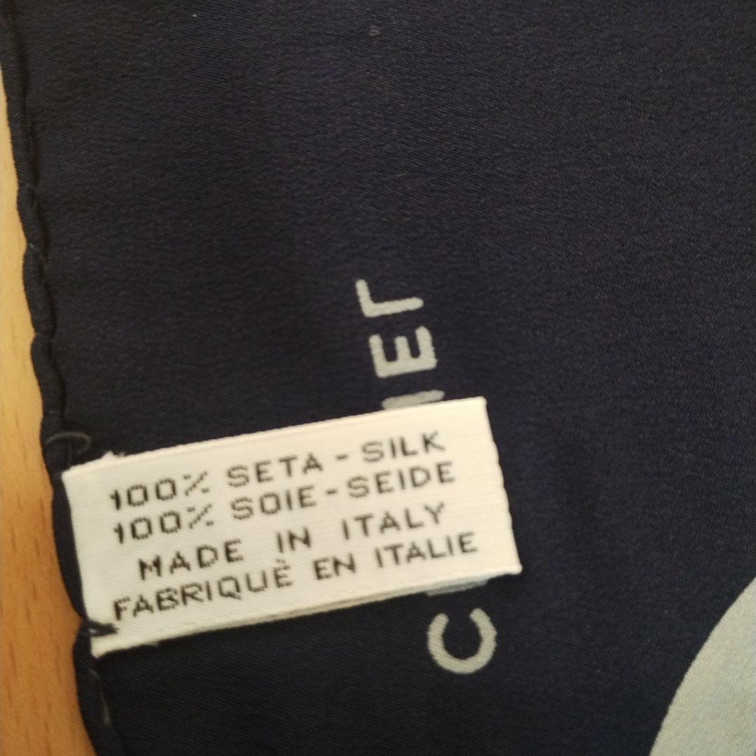 CHANEL シャネル シルク ミニスカーフ2枚ネイビーココマーク 水玉 正方形