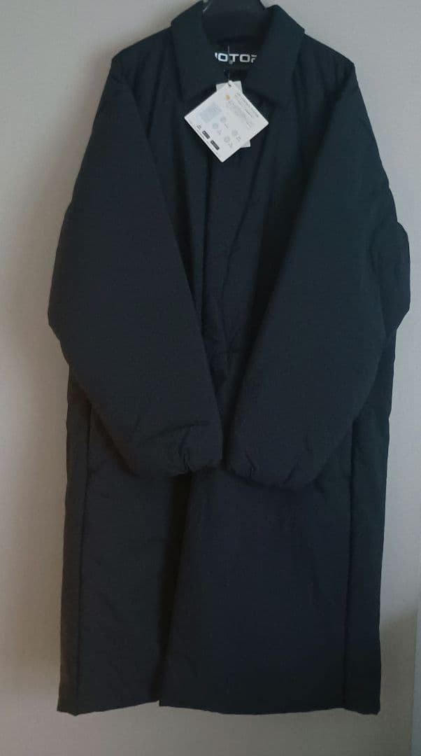 新品　ブラック　黒　アンフィーロ　HOTPIA 中綿　軽量　ロング コート