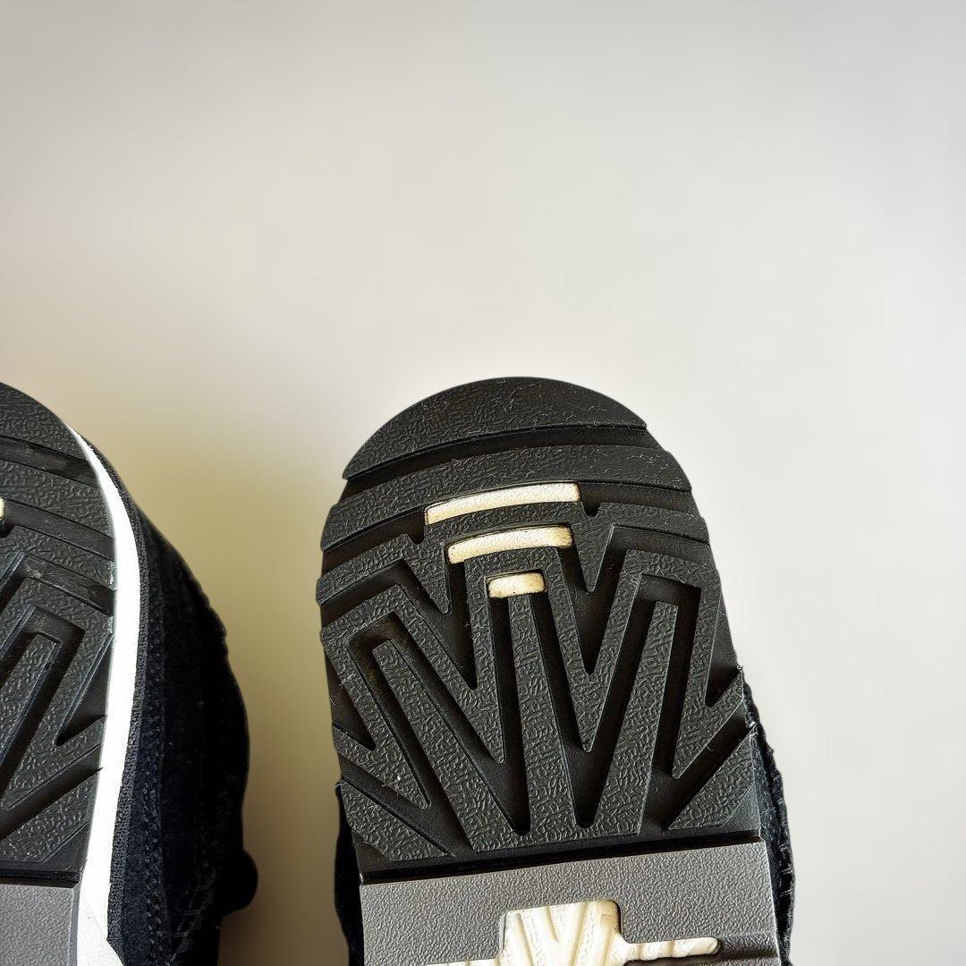 GOLDENCUSH　ブラック スエード メッシュ スニーカー　23