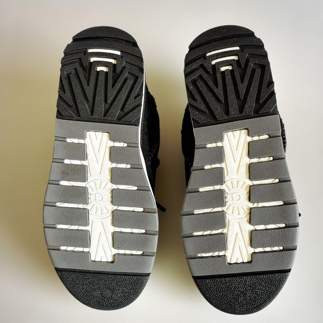 GOLDENCUSH　ブラック スエード メッシュ スニーカー　23