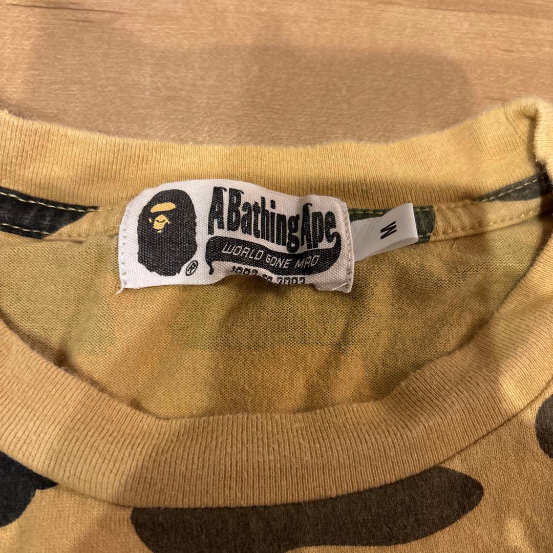 A BATHING APE 1st カモ　ロンT エイプ　巾着