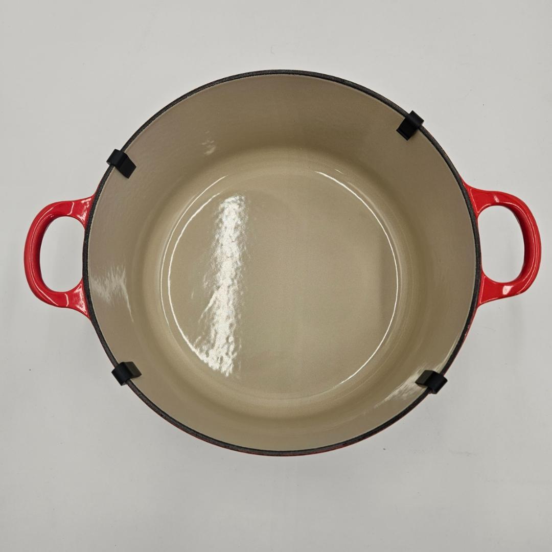ル・クルーゼ ココット・ロンド 24cm チェリーレッド ホーロー鍋
