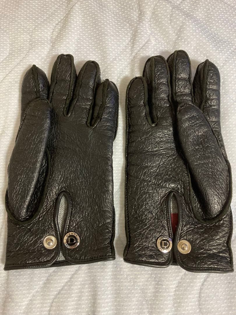 Dents ペッカリー製黒手袋 カシミア裏地付き　サイズ71/2 英国製