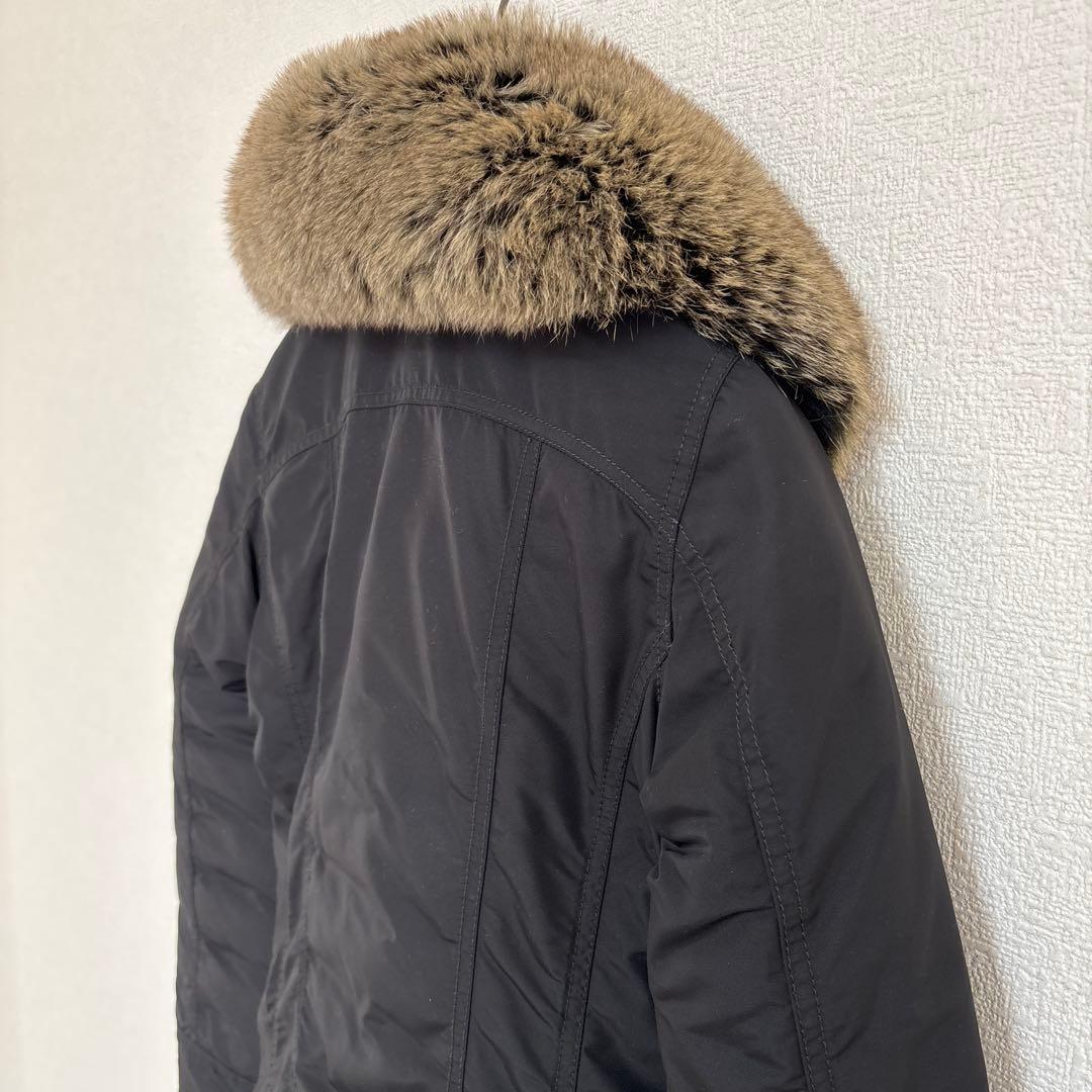 S00390 DUVETICA フォックスファー付きダウンコート ブラック 40