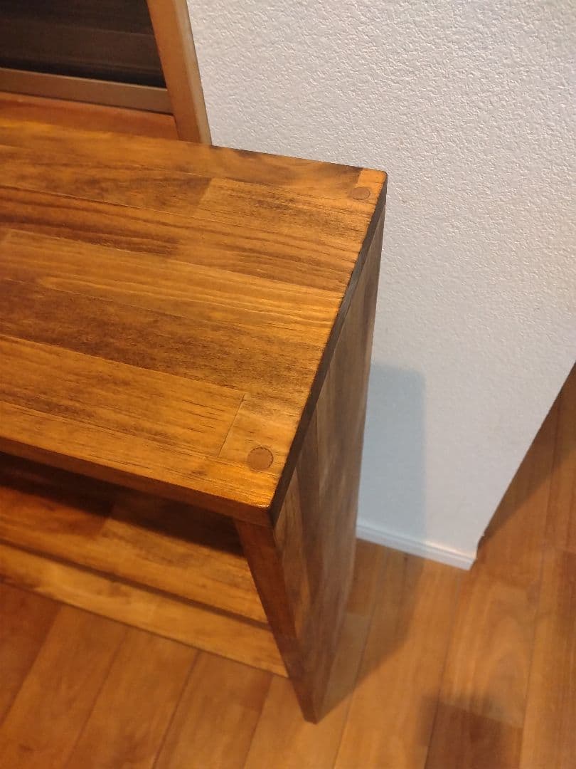 木製　ハンドメイド　オーダー　3段ラック　シェルフ　棚　本棚　マガジンラック