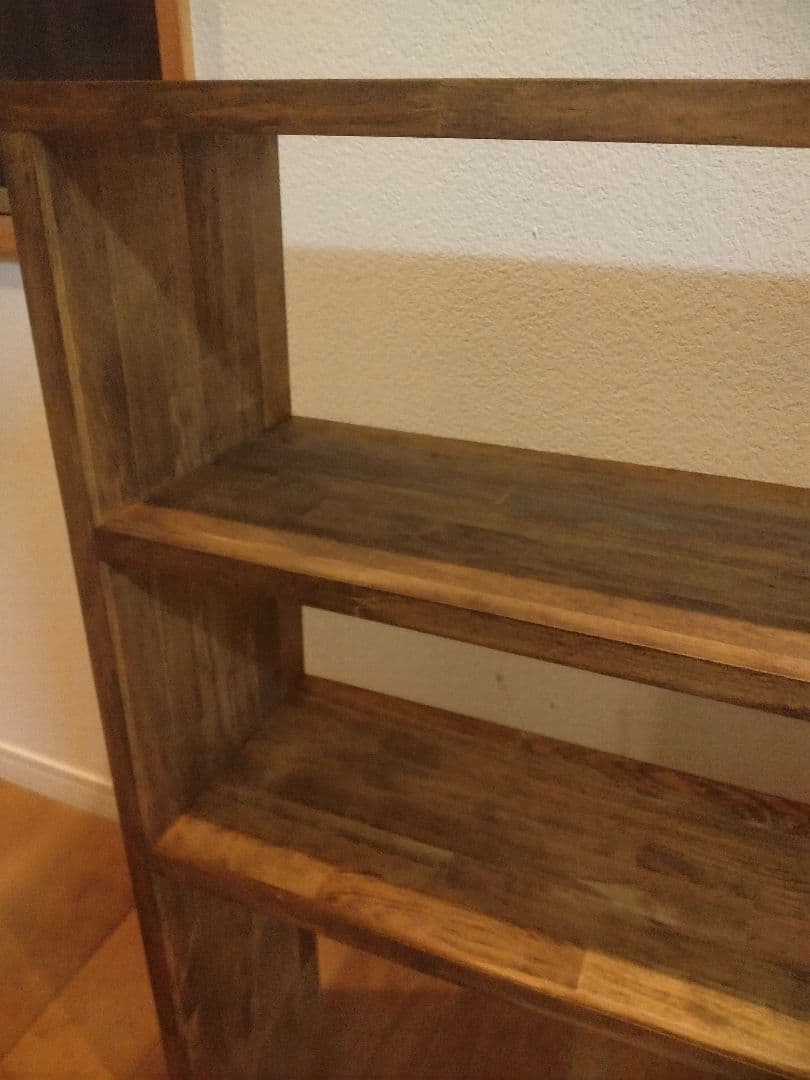 木製　ハンドメイド　オーダー　3段ラック　シェルフ　棚　本棚　マガジンラック