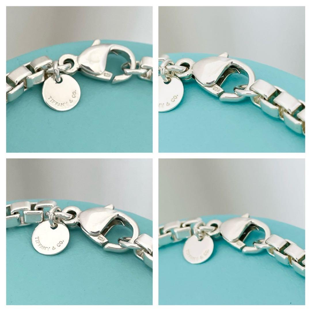 極美品☆ティファニー バングル ベネチアン リンク チェーン ブレスレット 刻印