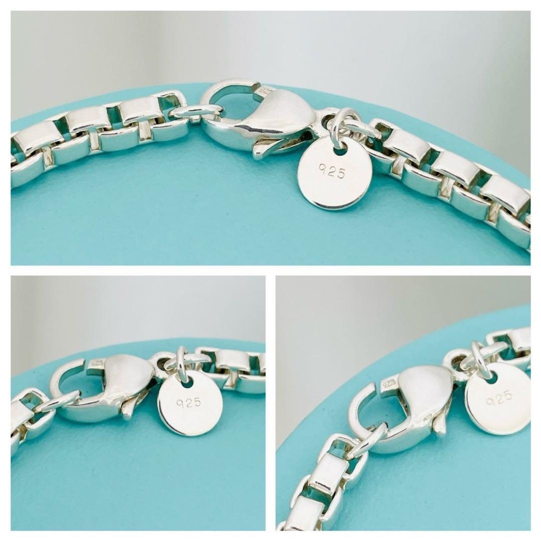 極美品☆ティファニー バングル ベネチアン リンク チェーン ブレスレット 刻印