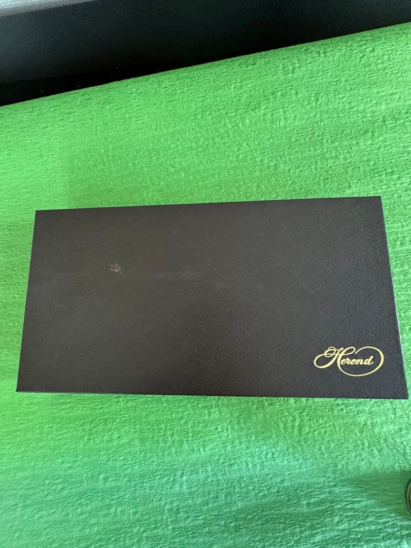 ヘレンド　アポニーグリーン　フルーツボウル　二枚セット　箱付き