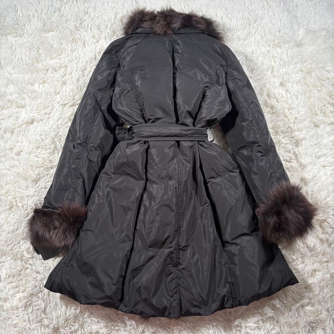 未使用タグ付　Beshela ブルーフォックス　ファー　ダウンコート　ブラック