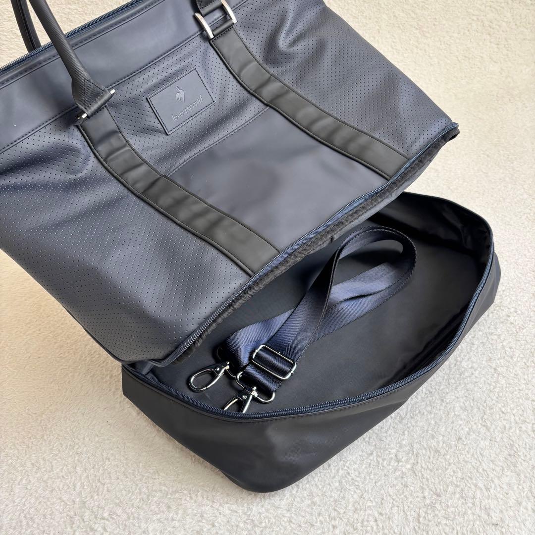 美品 ルコック 二層式 ゴルフ トートバッグ ボストンバッグ　2WAY仕様