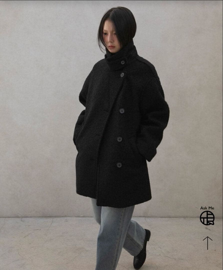 ジャケット・アウター ohotoro boucle 2way half coat