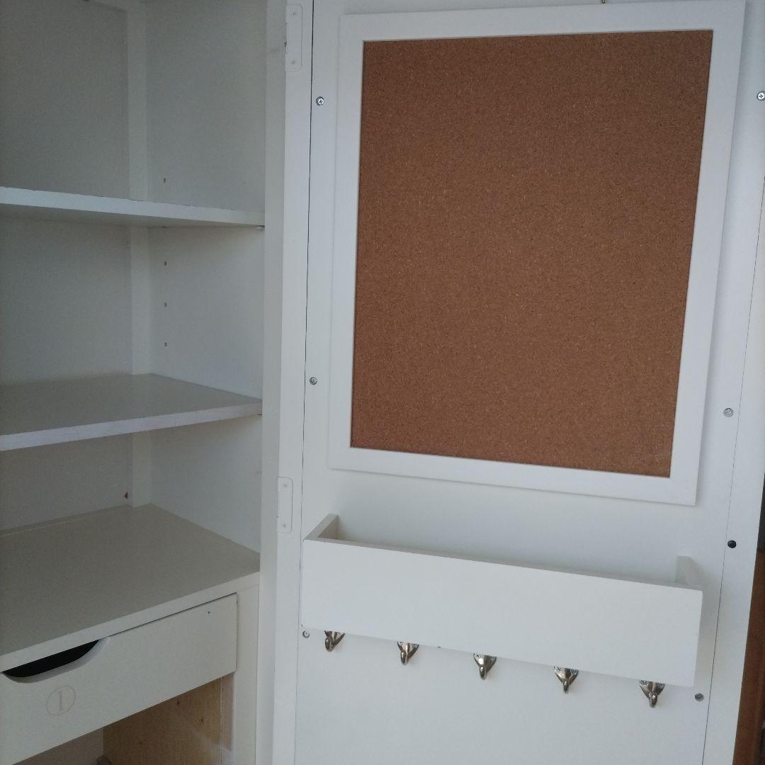 レガシー社　ガブリエラ　ミラー付きワードローブ　アンティーク　ホワイト　チェスト