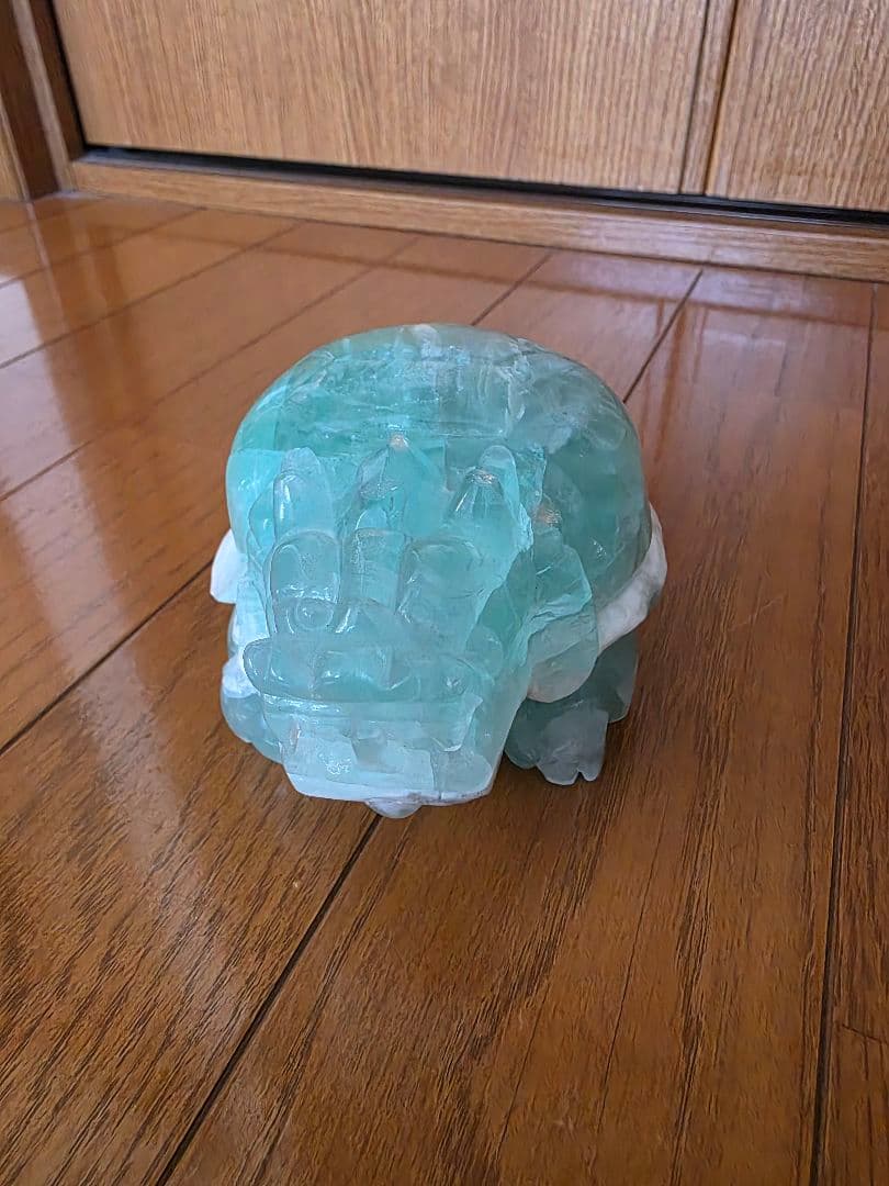 大きい　龍亀　ロングイ　グリーンフローライト1150g 1kgオーバー　龍神