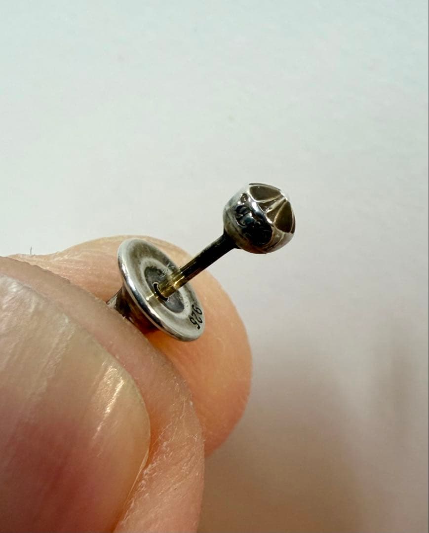 2*.様 CHROME HEARTS ミニ クロスボール ピアス クロムハーツ