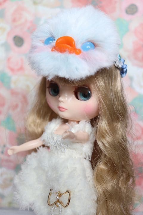 アヒルのお面　ミディブライス アウトフィット　編みぐるみ　ブライス