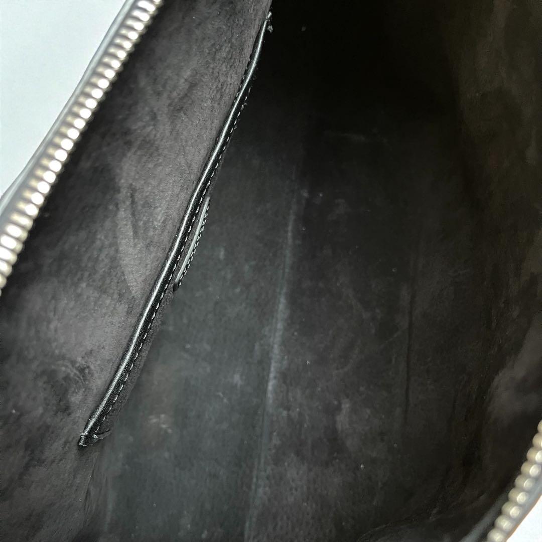 アイビー様美品 HIROFU ヒロフ ロゴ型押し レザー ミニ ボストンバッグ