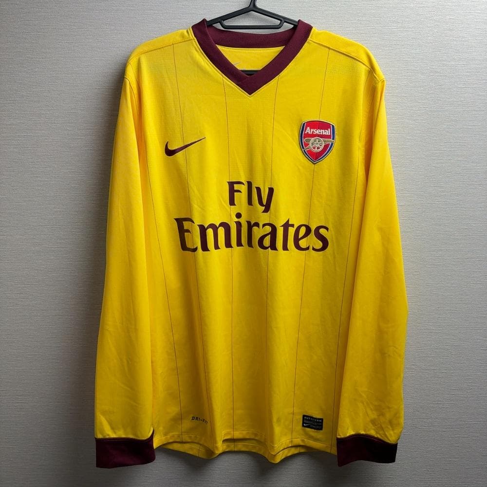 アーセナル 長袖ユニフォーム 10/11 アウェイ Fly Emirates M