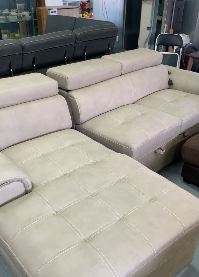 新品未使用　ソファ　ソファベッド　 収納箱　￼USBポート付き　(滋賀県内のみ)