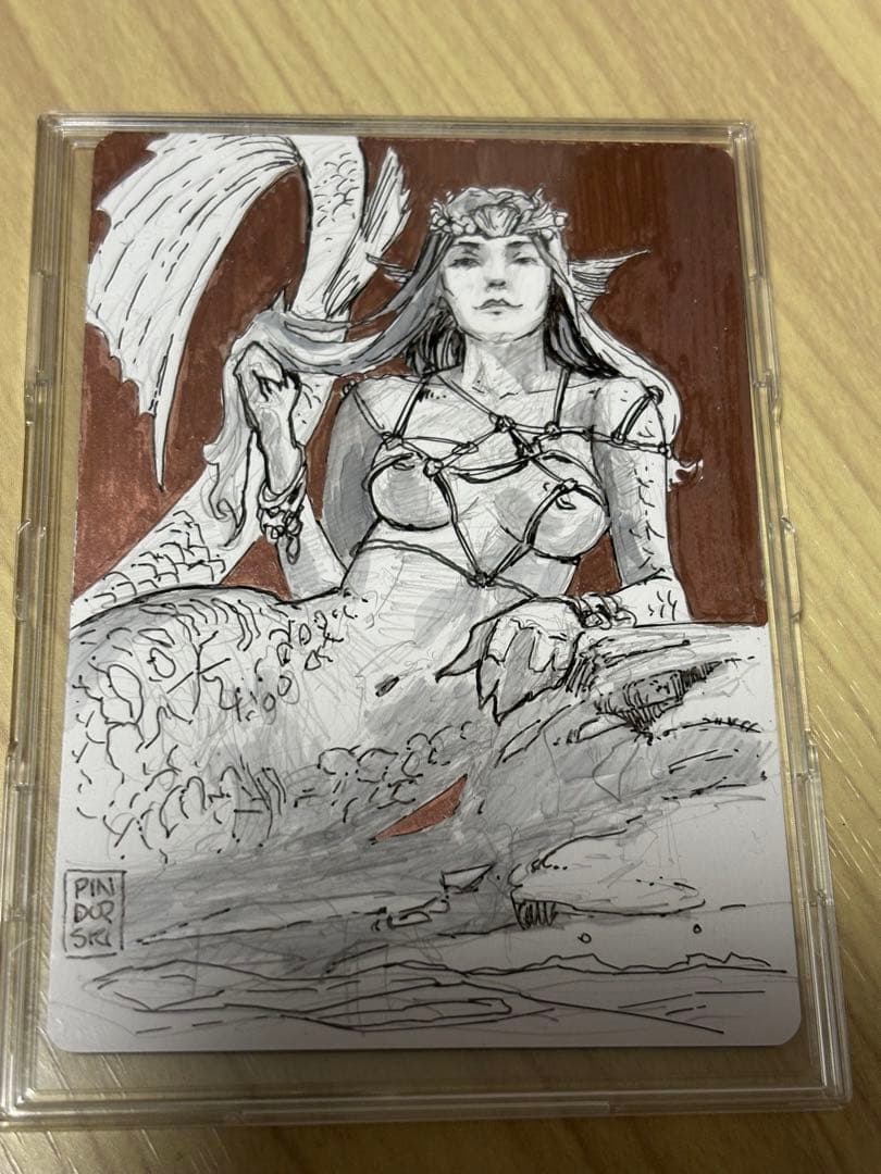mtg アーティストプルーフ　ap マーフォークトークン　スケッチ　サイン付き