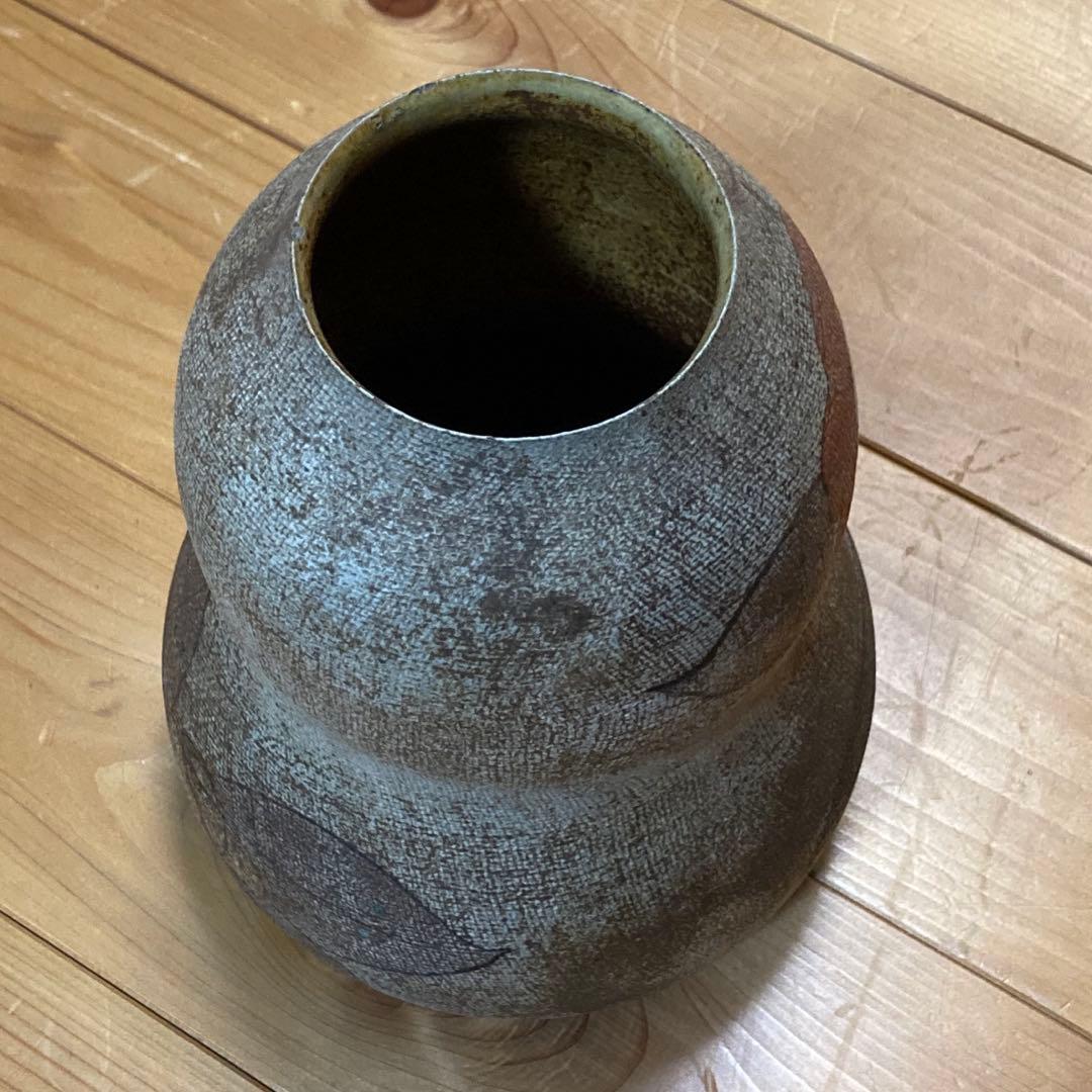 伊藤東彦 笠間焼 布目椿文花瓶 陶器花瓶