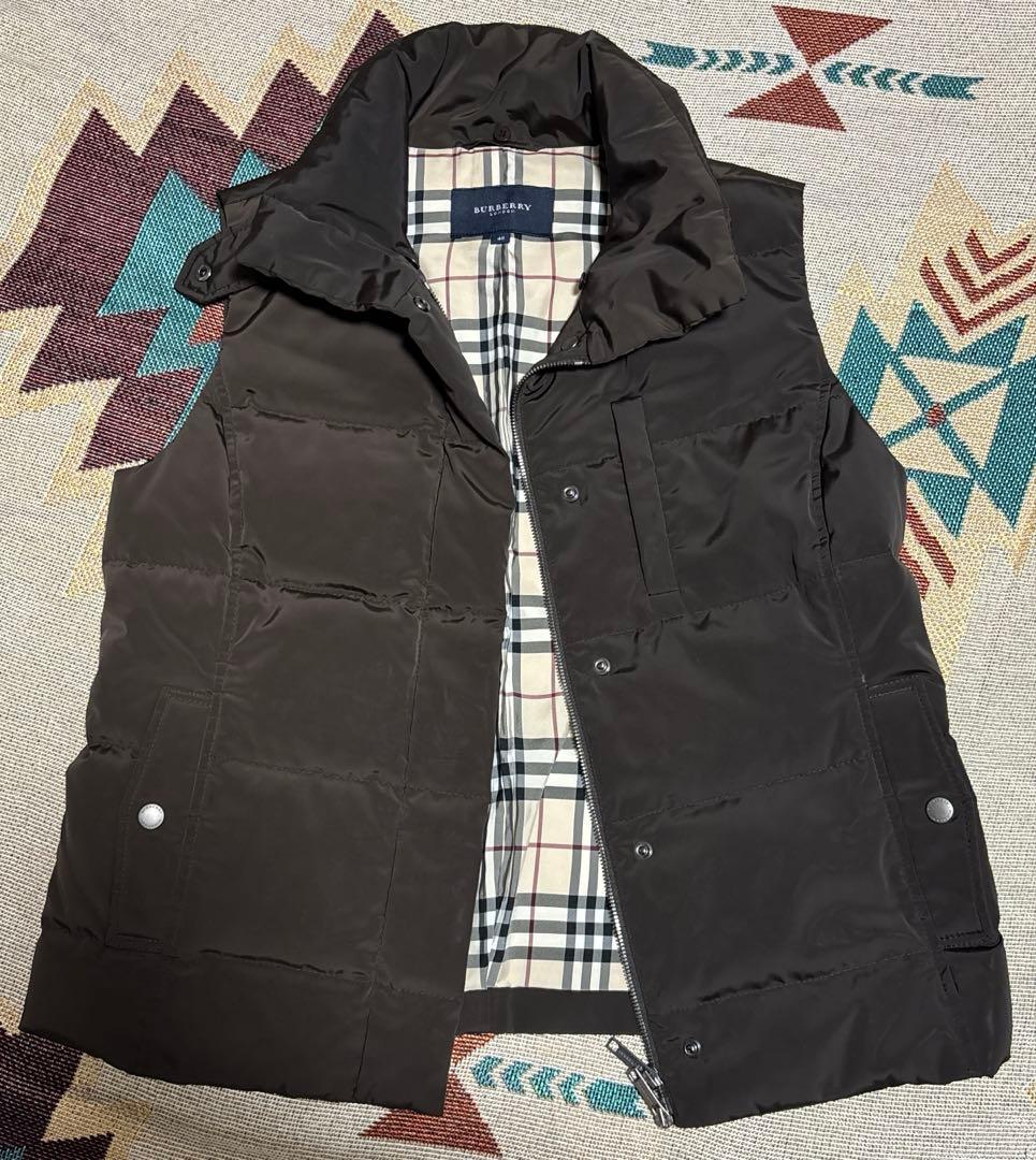 バーバリーロンドン ダウンベスト ノバチェック黒 サイズ40