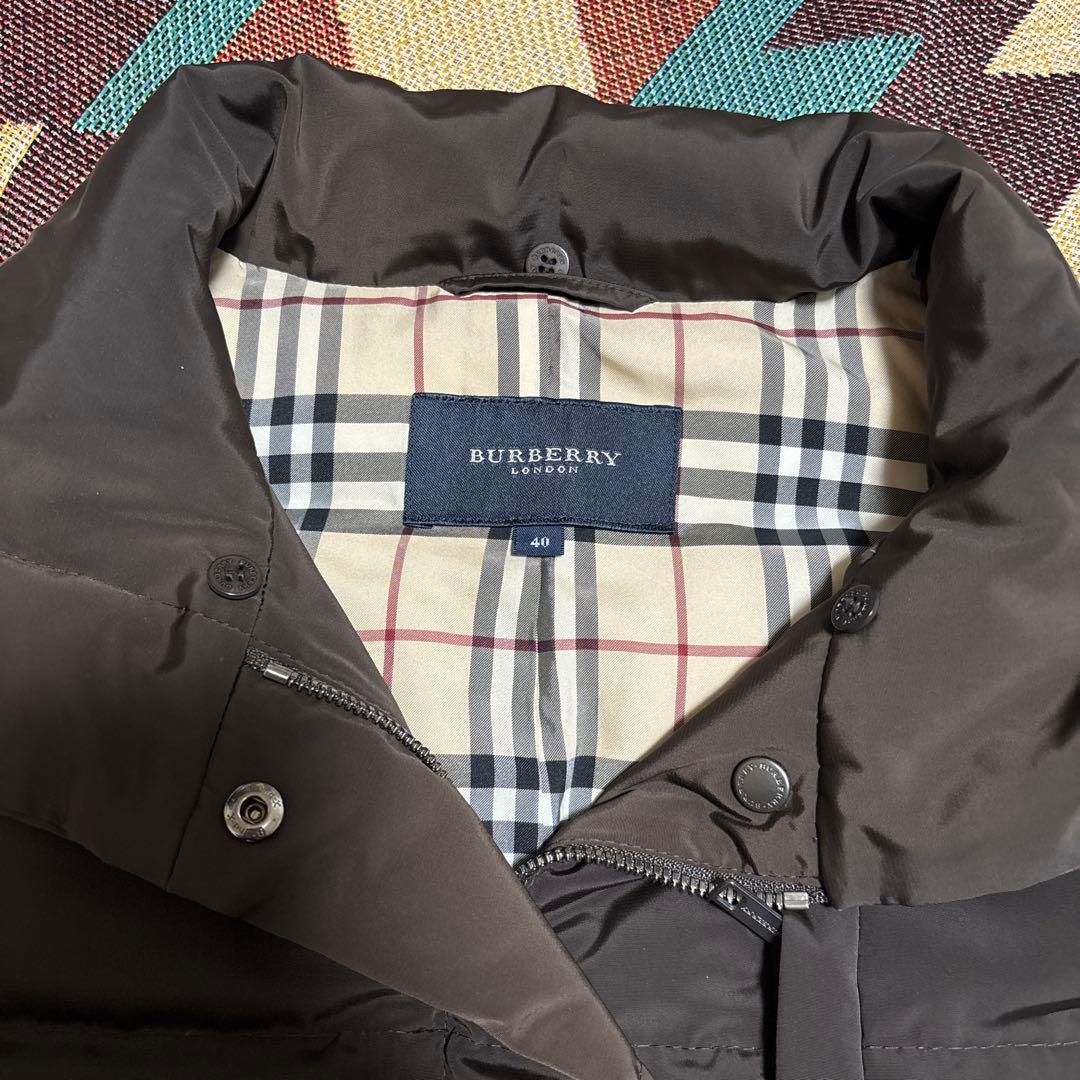 バーバリーロンドン ダウンベスト ノバチェック黒 サイズ40