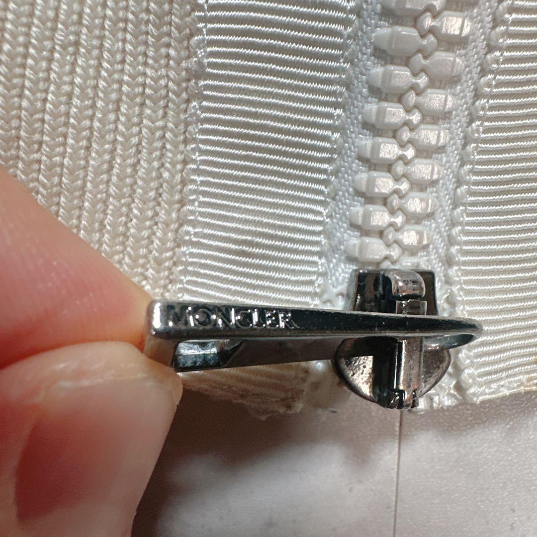 MONCLER モンクレール ニット 切り替え ダウン ワッペン XS ベージュ