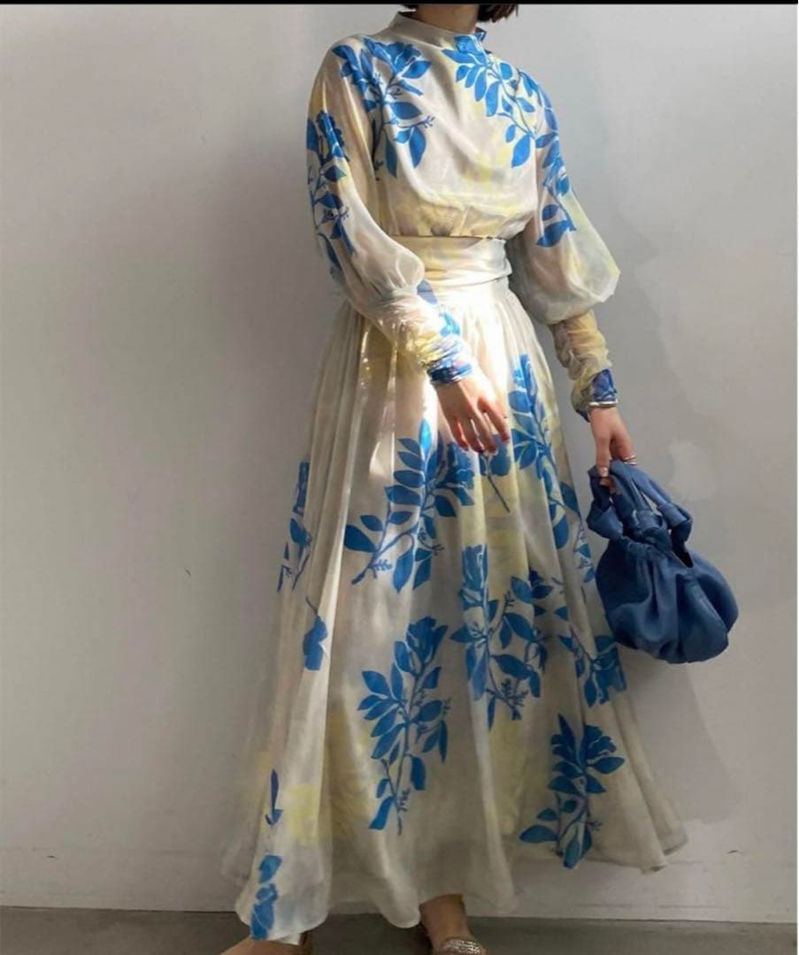 ワンピース MEDI ROLLER ART CHIFFON DRESS