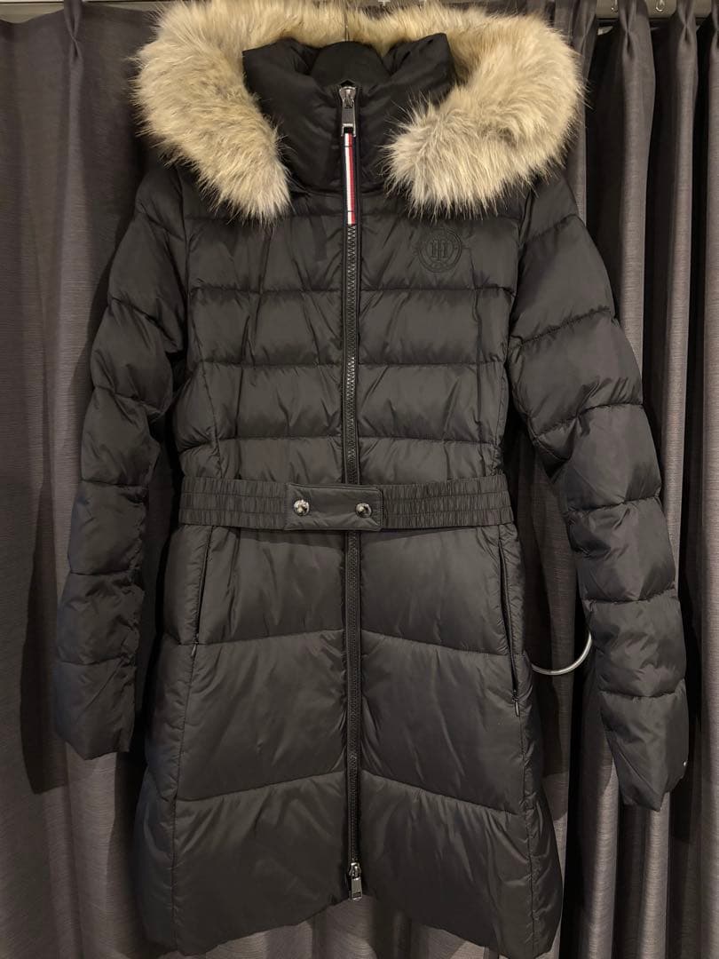 トミーヒルフィガー　SORONA パデッド　ベルト付き　中綿ジャケット　ブラック