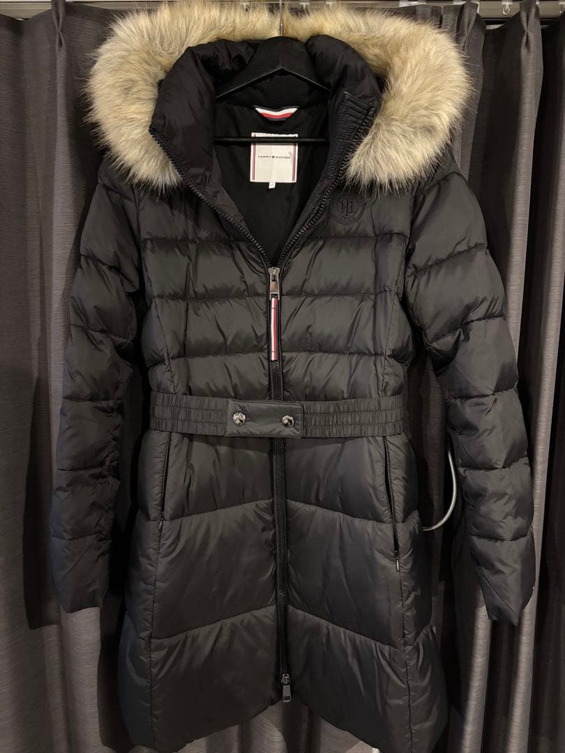 トミーヒルフィガー　SORONA パデッド　ベルト付き　中綿ジャケット　ブラック