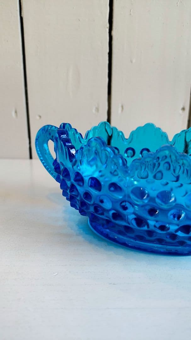 '50~'60 フェントン Fenton Blue Hobnail 美品