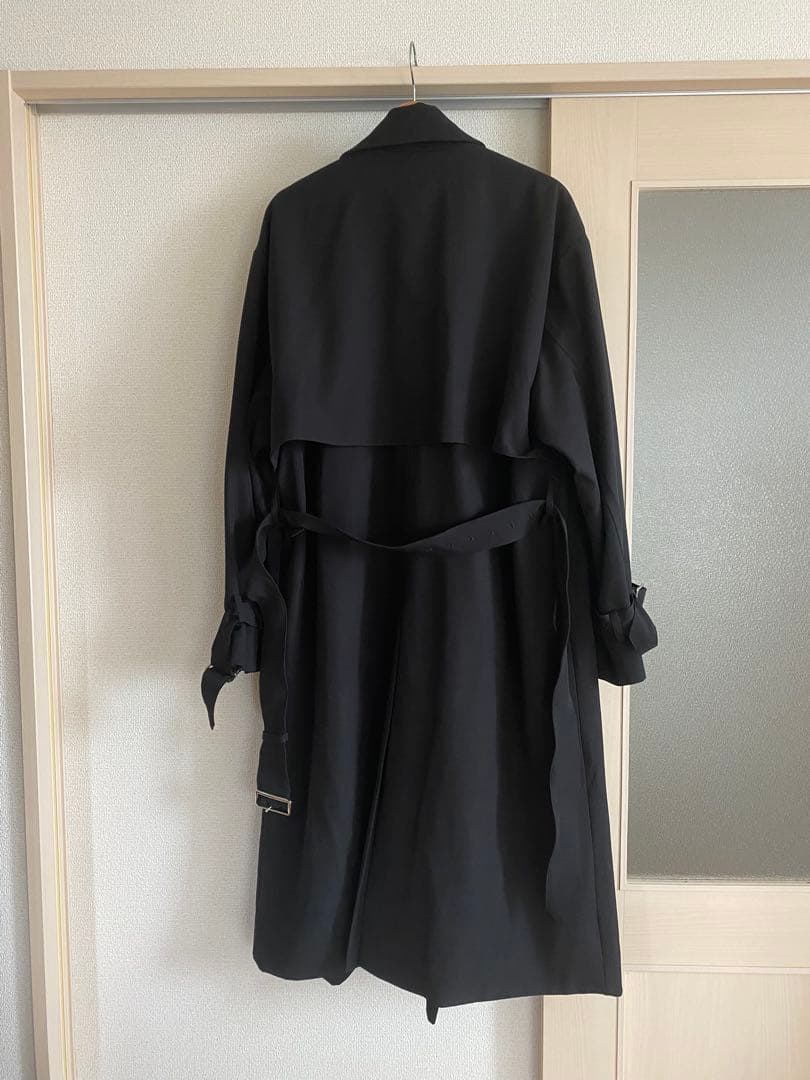 Looseトレンチコート ブラック ハイネック