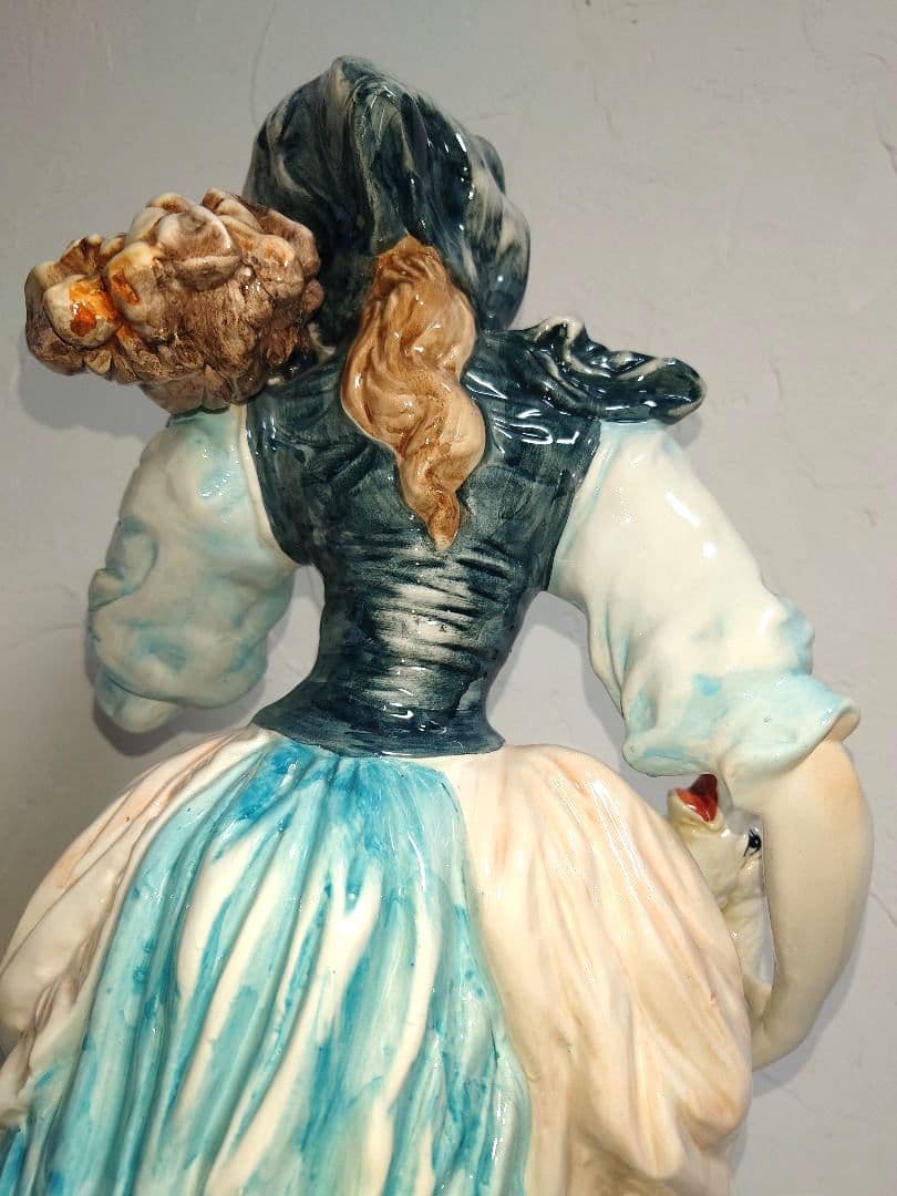 特大capodimonteカポディモンテ イタリア製 貴婦人 置物 フィギュリン