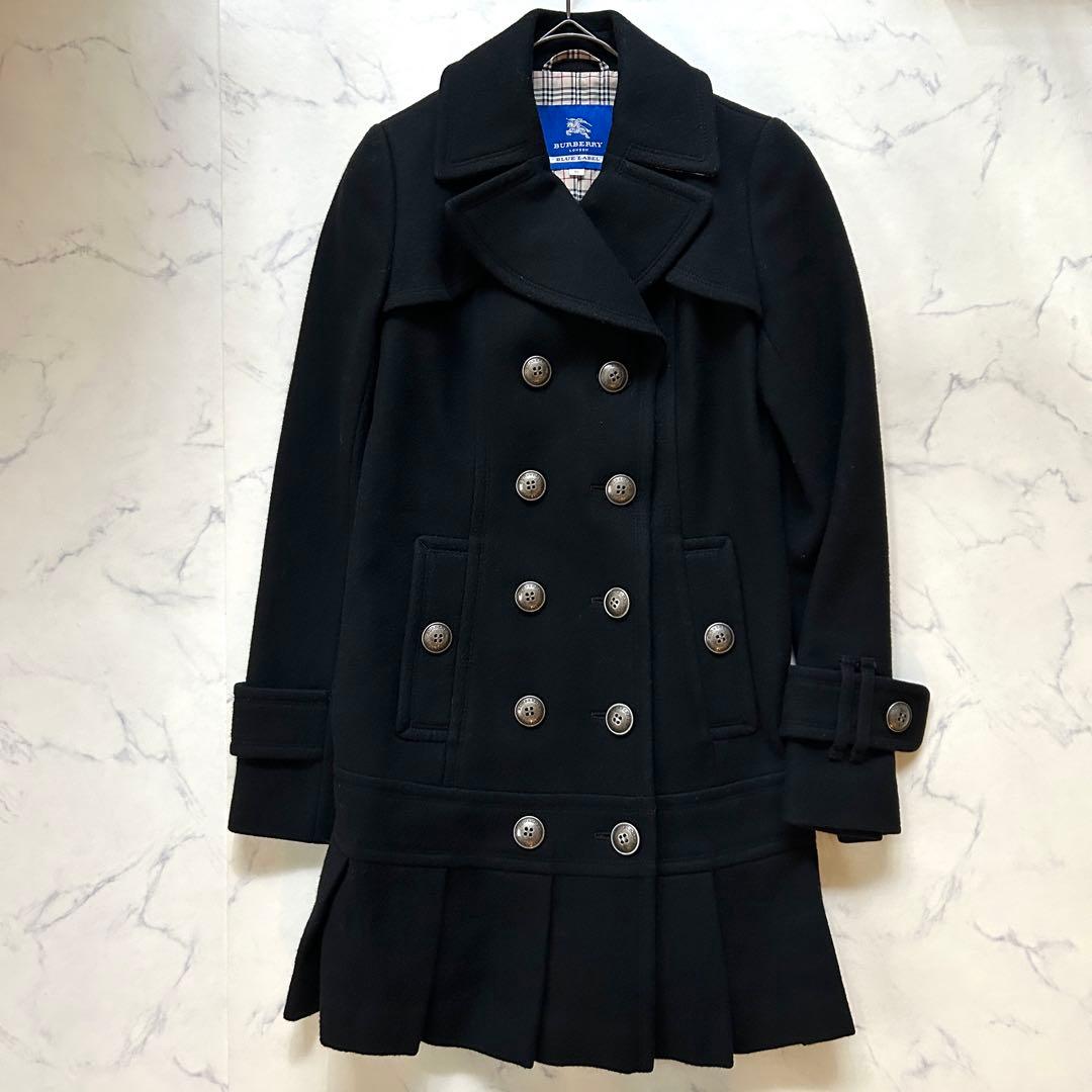 バーバリーブルーレーベル ナポレオンコート メタルボタン ノバチェック